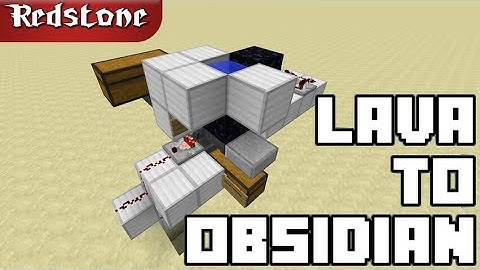 Lava bucket to obsidian AFK Player operated machine