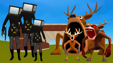 TVMAN VS DEER 99 NIGHT FAMILY NEXTBOTS IN PLAYGROUND MOD (Garry’s Mod)