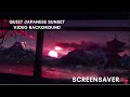 Abstrast Japanese Sunsest Screensaver | relaxing Abstract Video Background for meditatione