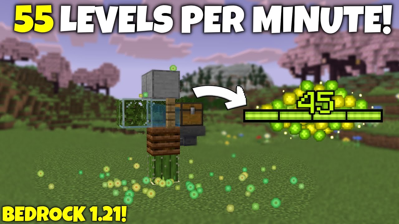 Minecraft NEW XP Farm in Bedrock Edition 1.21 (MCPE/Xbox/PS4/Nintendo Switch/Windows10)