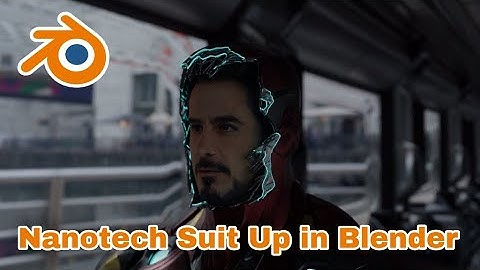 Iron Man Nanotech Suit Up VFX Test V2 - Made in Blender