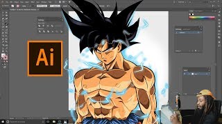 GOKU'S NEW TRANSFORMATION !!! Speed Art TUTORIAL FOR ADOBE ILLUSTRATOR