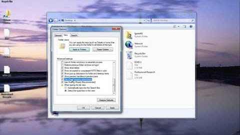 Windows 7 Enable File and Folder Checkbox option