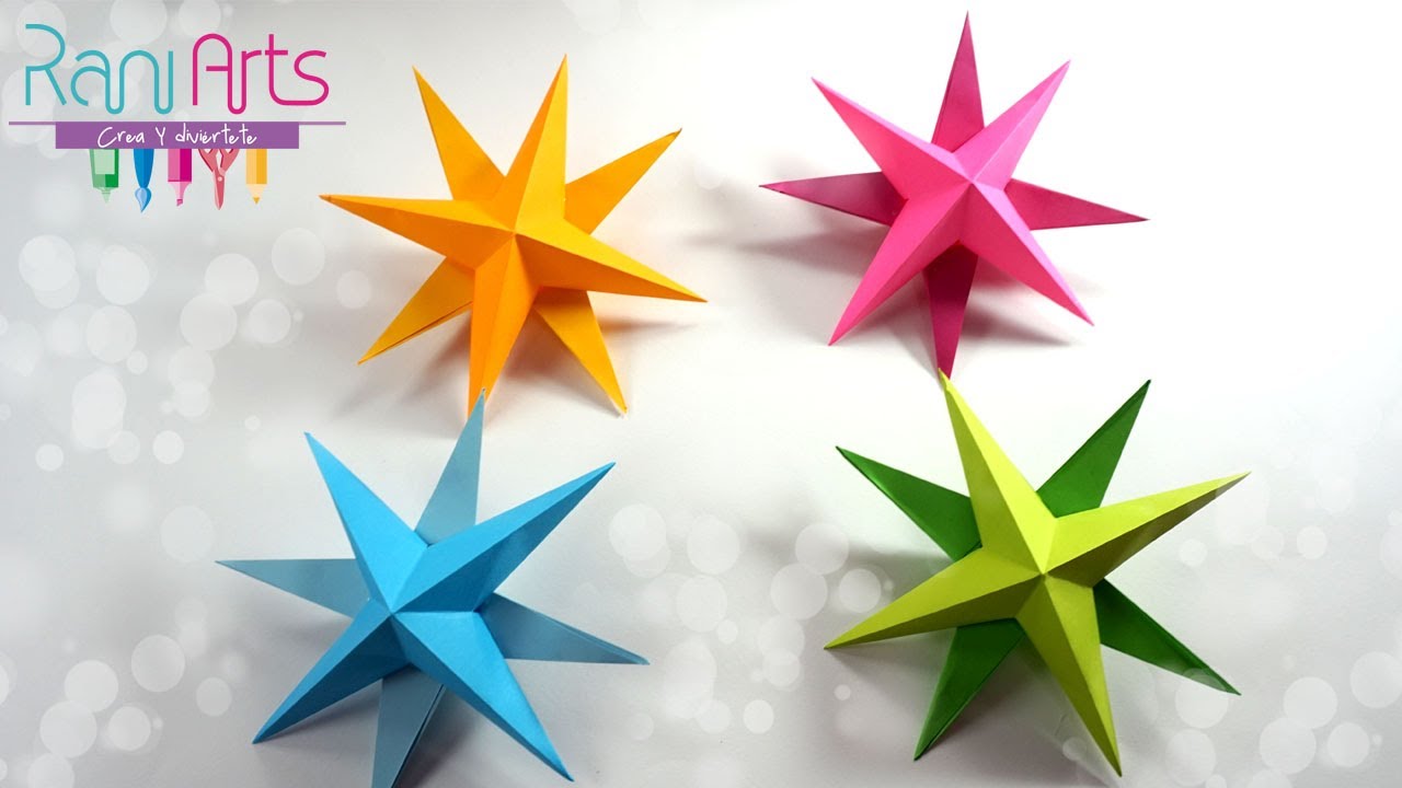 Estrellas 3d De Papel ESTRELLAS 3D de PAPEL (Fácil) - DIY - 3D PAPER STARS (easy) - YouTube
