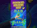 How to Add Items to a Python Set | add() Method #Shorts #CodeLogic