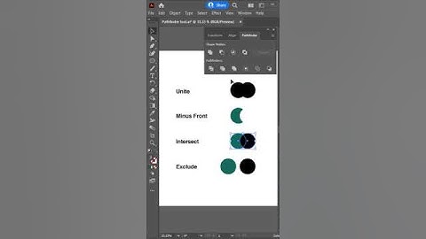 How to use the Pathfinder tool in Adobe illustrator. #tutorial #adobeillustrator #photoshop