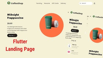 Flutter Coffee Shop - Flutter Landing Page Design - Flutter UI Tutorial 01