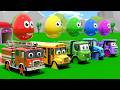 Wheels on the Bus | Kids Songs | Let's Turn Wheels into Shapes | Nursery Rhymes & Kids Songs