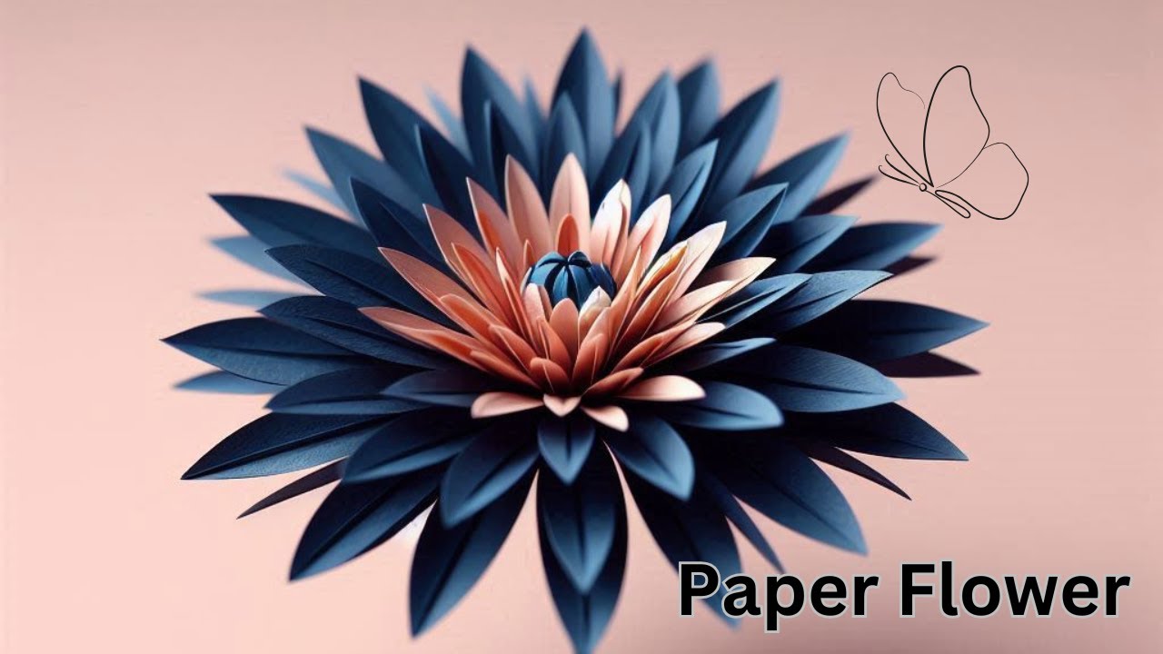 3D Flower Making with A4 Paper / How To Make 3D Flower Step By Step ...