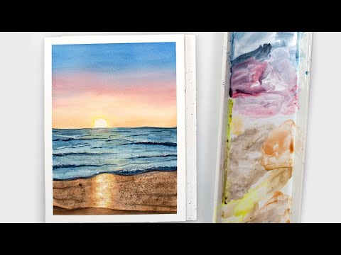 Watercolor SEASCAPE painting
