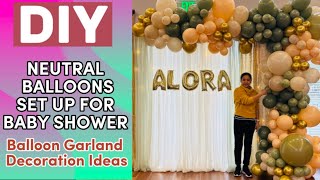 How to:NEUTRAL BALLOON GARLAND Decoration Ideas | BABY SHOWER BALLOON ARCH | DIY Tutorials