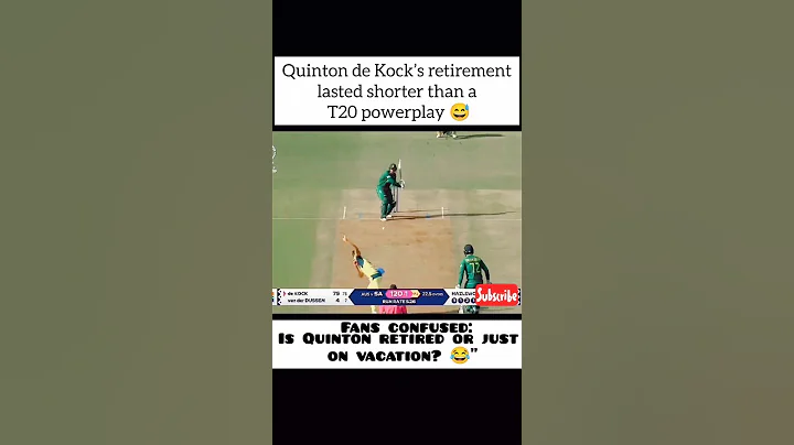 Quinton de Kock retired… then unretired 😂 The ultimate cricket U-turn!