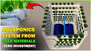 This Aquaponics System Built From Used Materials | Aquaculture Innovation - Double-sided Hydroponics