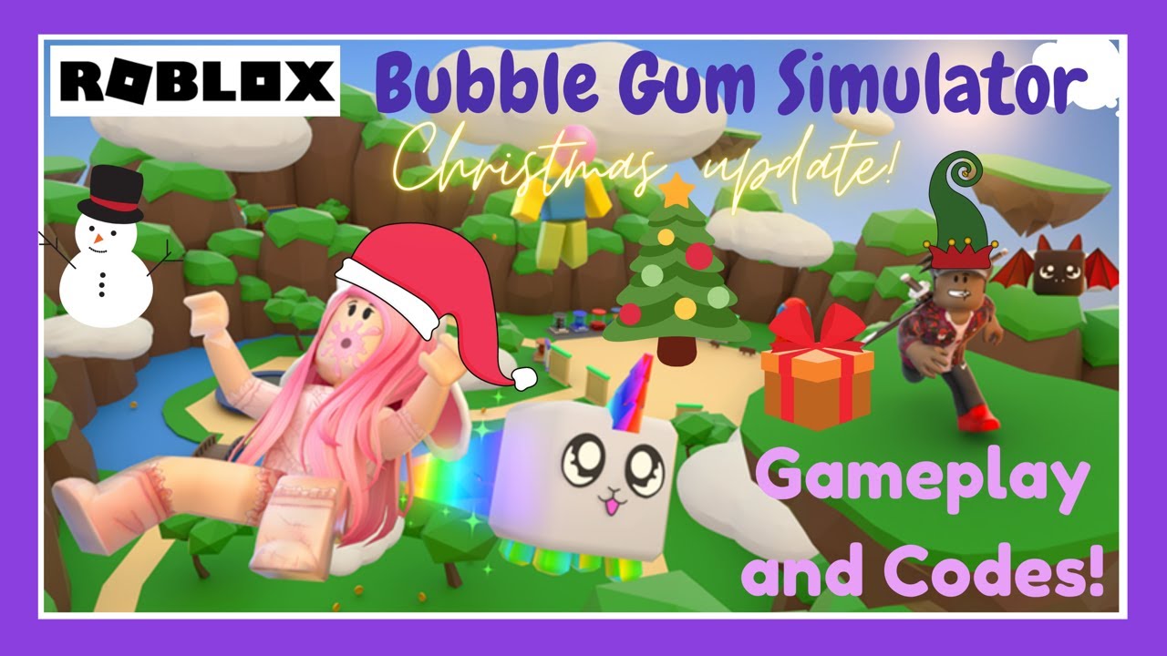 ROBLOX Bubble Gum Simulator BGS CODES And Gameplay See Description Christmas Update YouTube