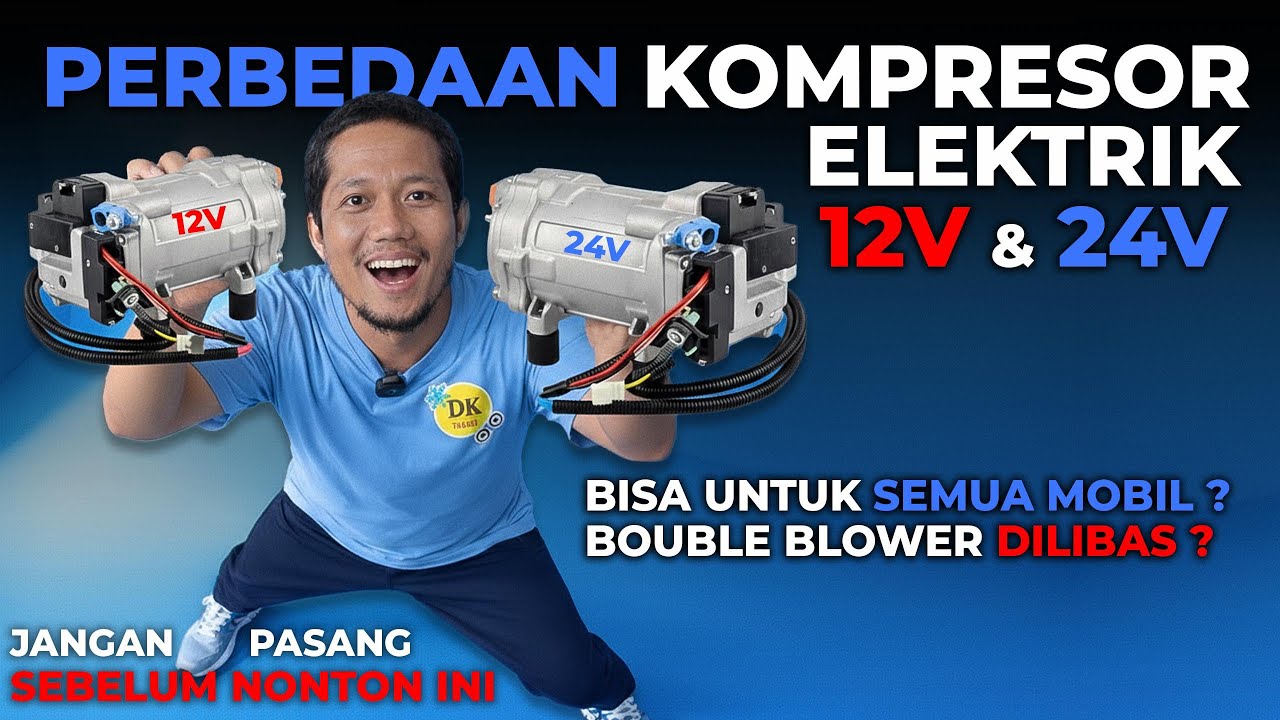 PERBEDAAN KOMPRESOR ELEKTRIK 12V DAN 24V, JANGAN SALAH PASANG!!
