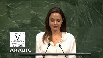 Angelina Jolie UN Speech AI Video Translation With Voice Clone & Lip Sync