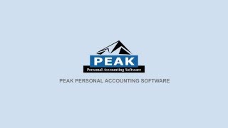 Peak - Personal Accounting Software Demo screenshot 1