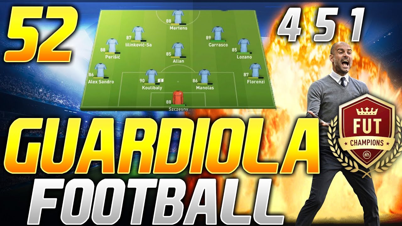 4-5-1 Guardiola Football FUT CHAMPS - TRYHARDS RTG #52