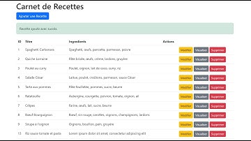 Créer un Carnet de Recette en Laravel 12 : Tutoriel Complet du Développement Web