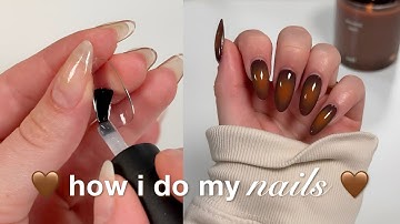 How I Do My Nails at Home Like a Pro 🤎🧸🪐 | Cuticle Care, Gel-X, Hand Care, Nail Removal & More