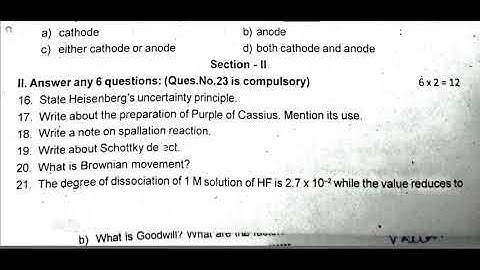 12th Chemistry Second Revision 2019 - Question Paper (Tirunelveli District) | (English Medium)