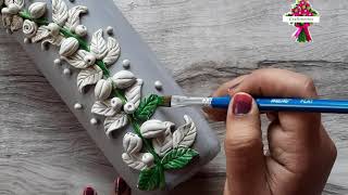 DIY Simple and Cute Bottle Art| Bottle Art Using Clay| Glass Bottle Decoration Idea