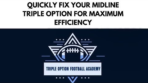 The FASTEST Way to Fix Your Midline Triple Option is to Do THIS