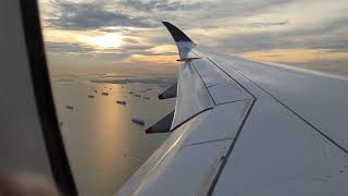 Singapore Airlines A350-900 Final Approach and Landing at Singapore Changi
