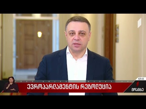 ევროპარლამენტის რეზოლუცია - განცხადებები მმართველ გუნდში