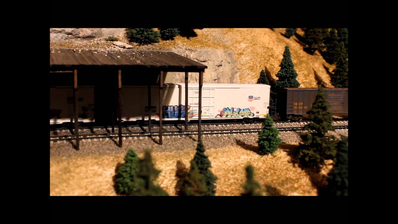 BNSF Marias Pass N Scale Model Railroad - Snow Shed #7 - YouTube