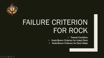 Basic Rock Mechanics - 3. Failure Criterion of Rocks