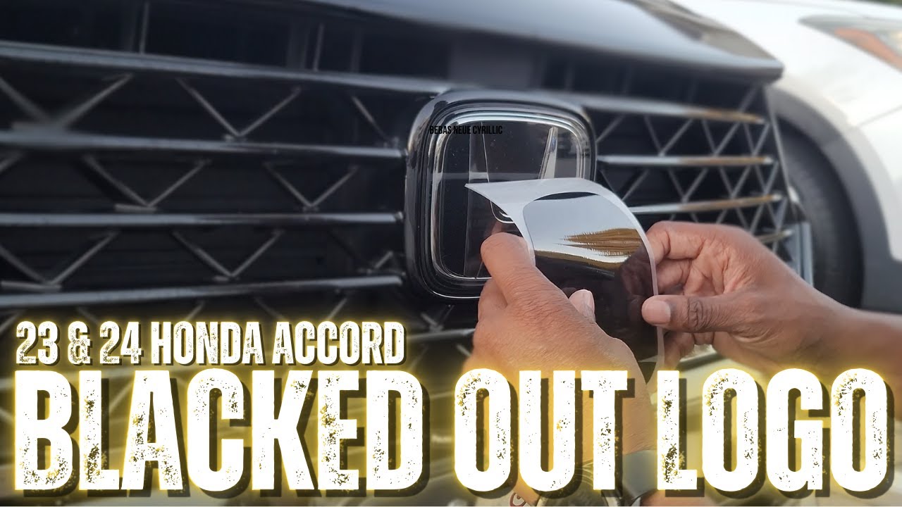 Blacking Out My Honda Accord Grill Logo | DIY Emblem Transformation!"