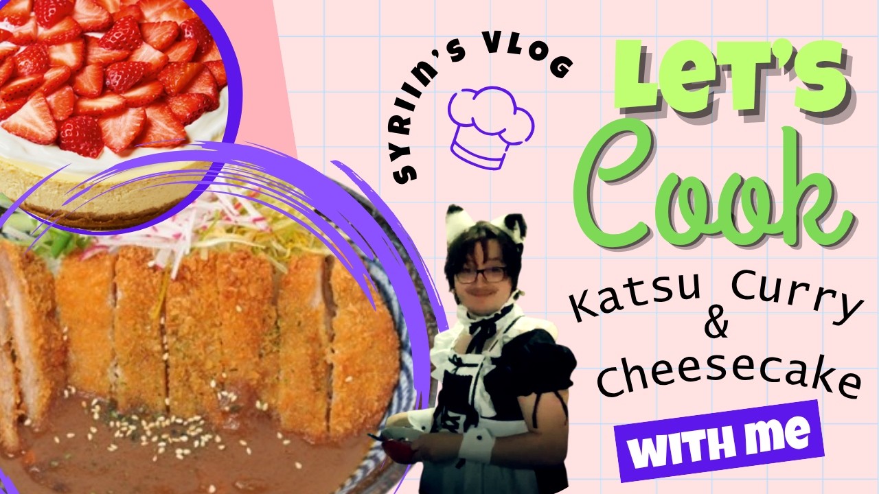 Let's cook Katsu Curry and bake Cheesecake in a maid outfit!