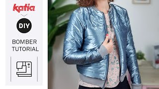Cómo coser una chaqueta estilo Bomber con tela acolchada | Katia Fabrics