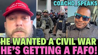 MAGA CALLED FOR A CIVIL WAR AND NOW HE’S IN HIDING!