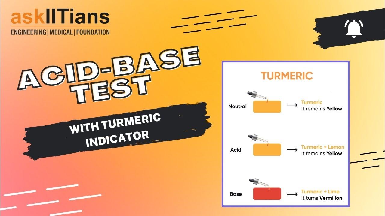 AcidBase test with turmeric indicator askiitians YouTube