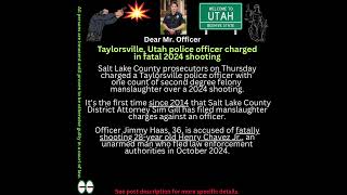 DMO Utah Officer Charged in Shooting Death #viral #subscribe #youtube #news #shortfeed #shorts #cops