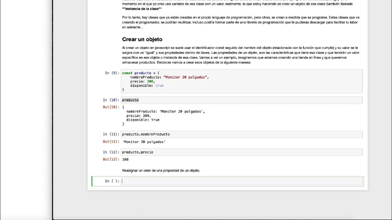 3. Cuaderno de Javascript con Jupyter. Booleanos y Objetos primera ...