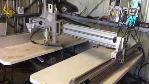 Cnc router build homemade ballscrew first moves ball screw aluminium