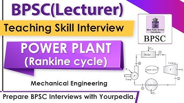 Teaching Skills Enhancement | Power Plant(Rankine Cycle) | BPSC(Lecturer) Interview Guidance with YP