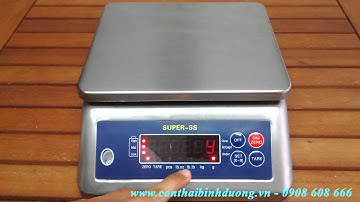 Hướng dẫn cài đặt chế độ tự đông tắt - Cân thủy sản Super SS - 0908 608 666 cân Thái Bình Dương