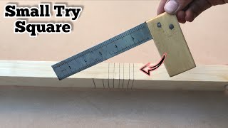 Handmade Small Wooden Metal Try Square