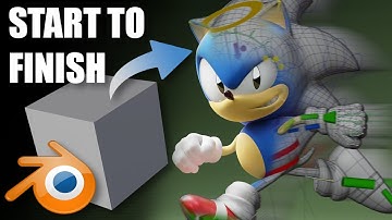 Sonic Speed model FULL PROCESS Blender 3.1