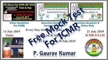ICMR Special Free Mock Test, CSIR Test Series Info