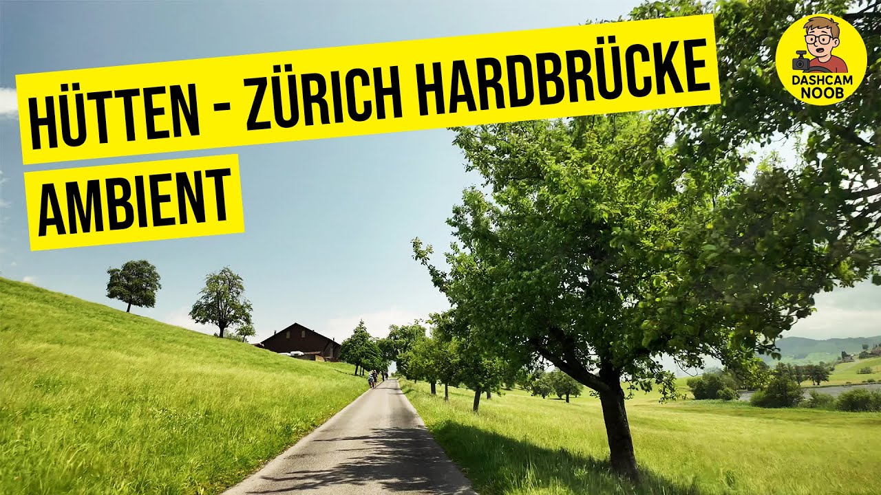 Hütten - Zürich Hardbrücke 🇨🇭 | Driving in Switzerland | Ambient Music | 4K | 