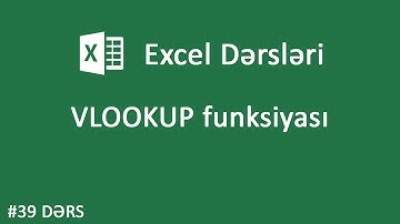 VLOOKUP funksiyası - Excel dərsləri #39