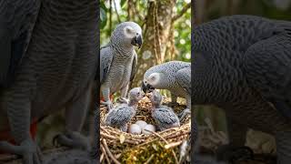 AFRICAN GREY PARROT | FROM EGGS TO SURVIVOR |#documentary #shorts #usashorts #ytshorts