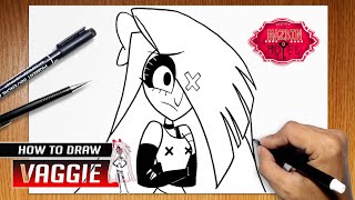 How to draw Vaggie from Hazbin Hotel