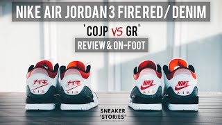 Nike Air Jordan 3 CoJP VS GR Denim Fire Red (Review & On Foot)