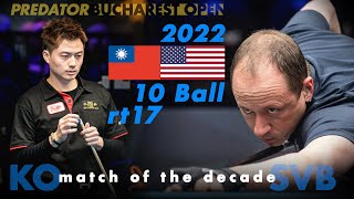 2022 match of the decade! Shane Van Boening v Ko Pin Yi | 10 Ball Challenge Race to 17